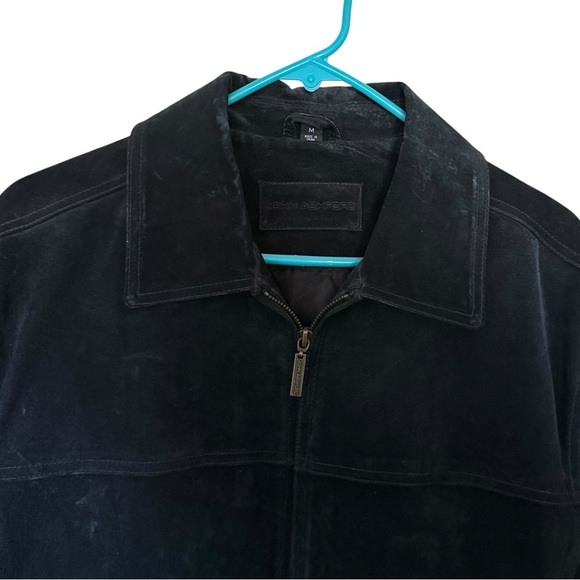 JOHN ASHFORD Men’s Suede Bomber Jacket Black - Picture 2 of 8